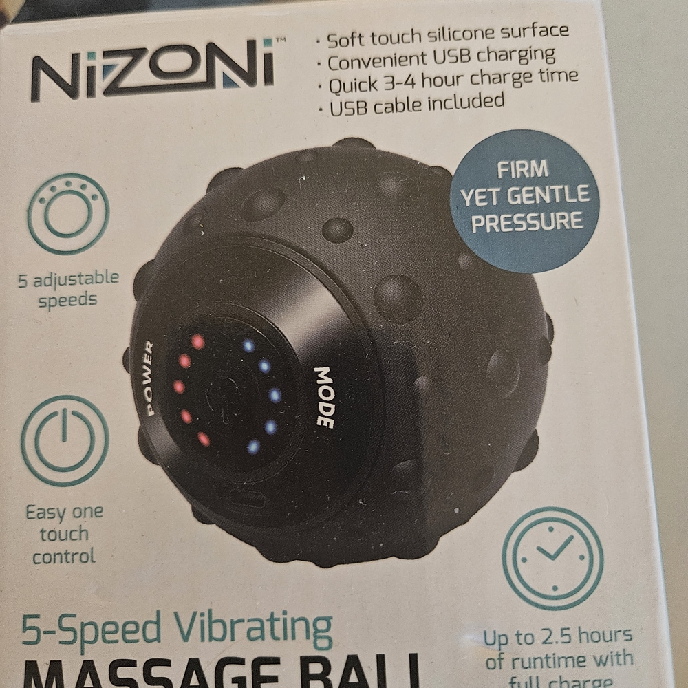 Black 5-Speed Vibrating Massage Ball